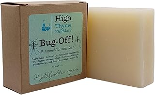 Bug-Off! All-Natural Citronella Soap for Humans - 5 Oz Organic Soap with Pure Citronella Oil - Handmade Olive Oil Soap - Biodegradable Soap for Camping – Citronella Bar Soap - Camp Soap for Mosquitos