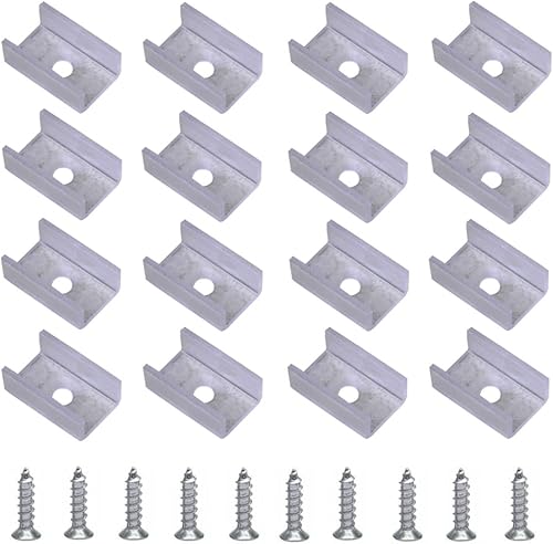 50 soportes de montaje de tira de luz LED clips de fijación ideales para tamaños de 0315-0488in y 50 tornillos incluidos fijación de letreros de