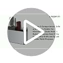 Image of Openja 3 Compartment Knife and Cutlery Holder for Kitchen with Drain Hole at Bottom Stainless Steel Fully Detachable Knife and Spoon Holder Multi-Purpose.