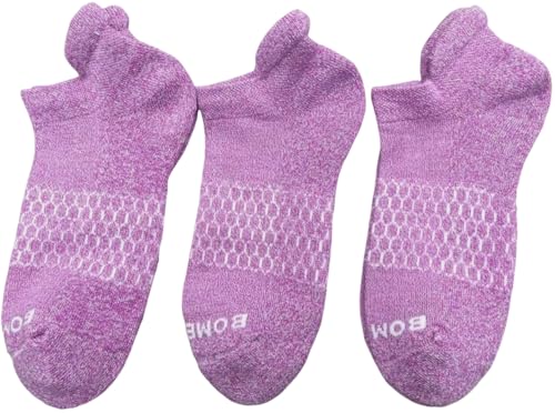 3 Pack Bombos socks Ankle Women's Solid Honeycomb - Size Medium 8-10.5