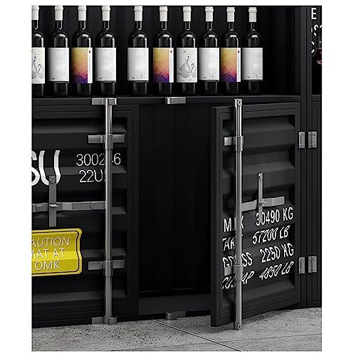 ZZJWMJGC Bücherregale Retro-Container Industrieller Wind Kommerzieller Bodenvitrine Weinregal Rack Mehrschichtige Vitrine Regal Wohnkultur Möbel 3 ZZJWMJGC Bücherregale Retro-Container Industrieller Wind Kommerzieller Bodenvitrine Weinregal Rack Mehrschichtige Vitrine Regal Wohnkultur Möbel