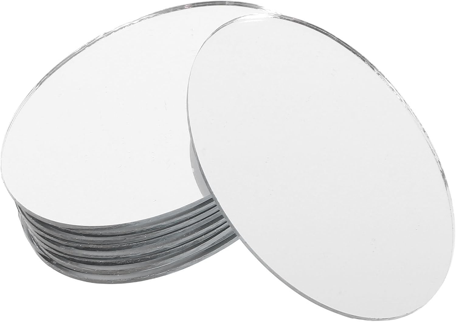10pcs Mini Oval Mirror Sheet for DIY Compact Alloy Cosmetic Accessory