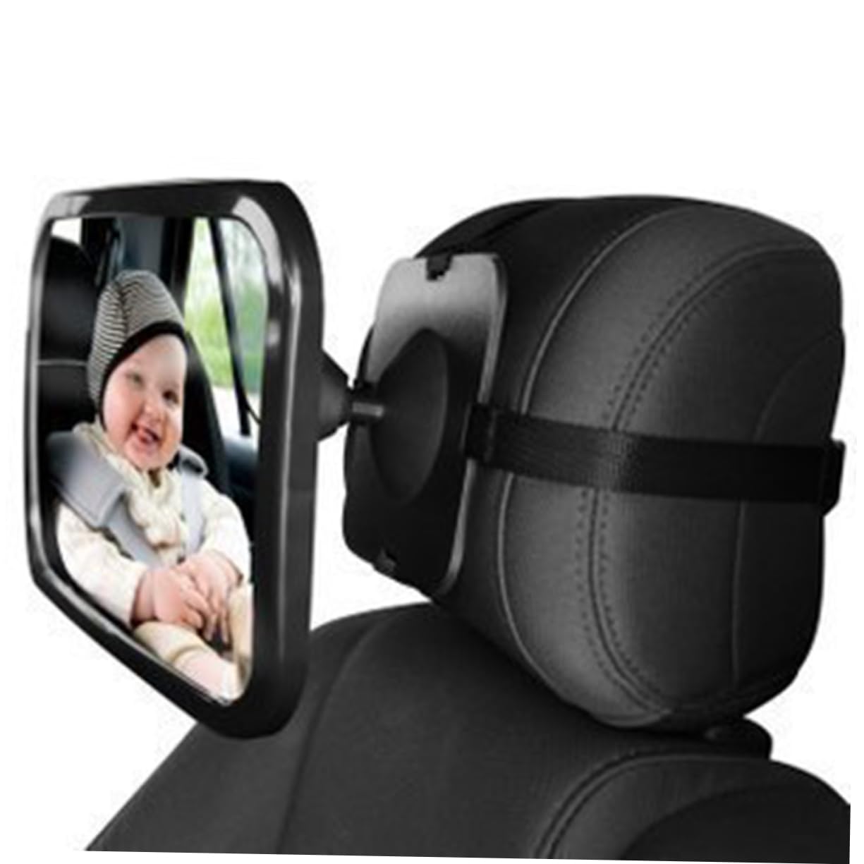 Hohopeti Secure Baby Observation Mirror 360° Rotating Car Rearview for Safe to Install Remove