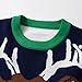 Toddler Boy Christmas Sweater Knit Pullover Ugly Christmas Sweaters Tops, Elk Royal Blue, Tag 100 = 2T