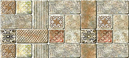 Alfombra VINILICA Estampada Vinilo DE PVC FÁCIL Limpieza Antideslizante Acolchada Piedras (50X80cm)