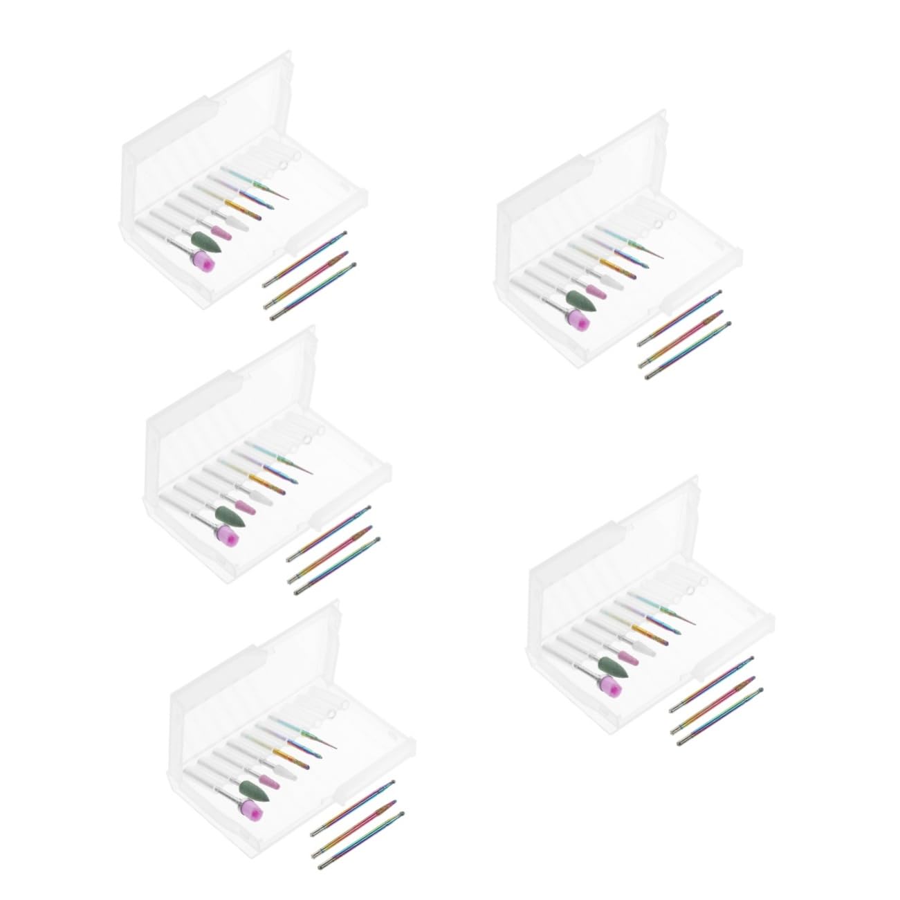 FRCOLOR Juego De 5 Brocas Para Cutículas De Uñas Acrílicas Fáciles De Instalar Y Quitar 10 Unidades X 5