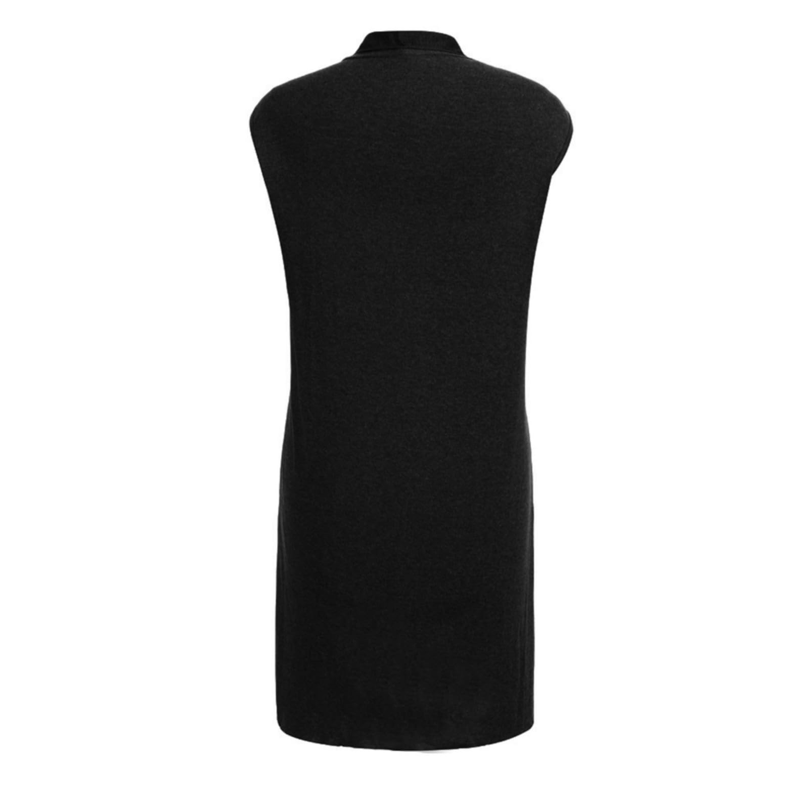 Generisch Cárdigan largo de punto para mujer, chaqueta larga y delgada, ropa de abrigo ligera, ropa de calle, cárdigan sin mangas, chaqueta ligera informal de verano, elegante suéter de punto frontal