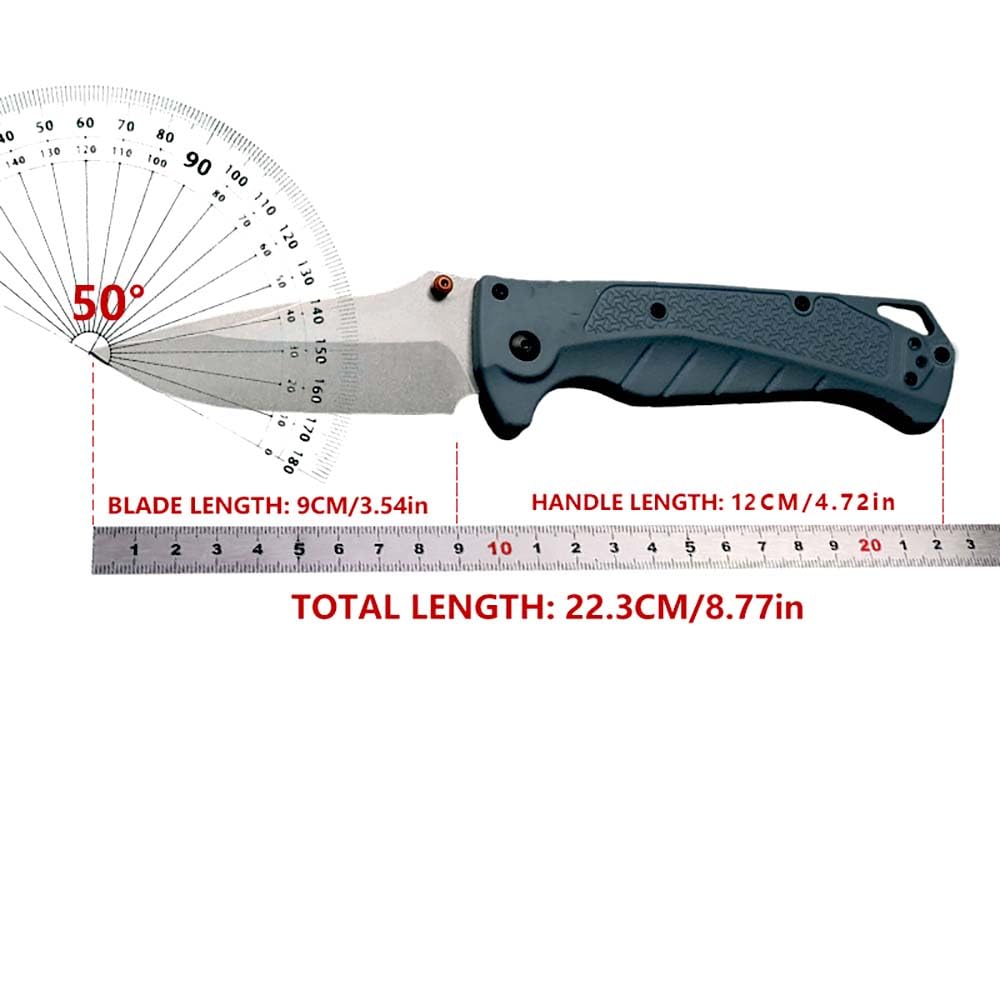 Klappmesser 8.2" Taschenmesser Fähig aus Axis Lock, Leicht Blau G10 & Stahl outdoor messer survival Klein edc messer, Gegen Jagdmesser, scharf einhandmesser/clip, Einzigartig pocket folding neck knife
