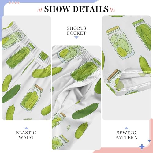 Pajama Bottoms, Cartoon Cucumber Pickles Pajamas Pant Sleep Long Pants Lounge Wear Sleepwear Pjs4