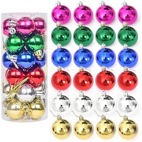 AlyBoto 24ct Shatterproof Christmas Balls Cover