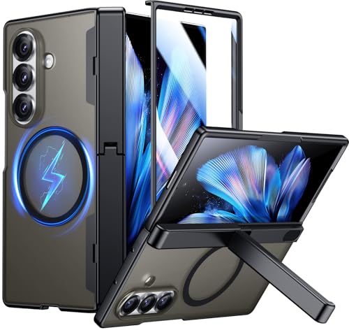 SPIDERCASE Only Designed for Samsung Galaxy Z Fold 7 Case,Built-in [Screen Protector] [Hinge Protection] [Kickstand] Full Body Protective Phone Case for Galaxy Z Fold 7 - Black