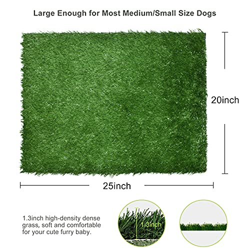 2 Pack Dog Grass Pee Pad, 20”X25” Potty Tray Replacement Turfs, Indoor Outdoor Reusable Training Rug For Small Medium Pet, Easy Clean Wee Mat For Puppy #TOP1