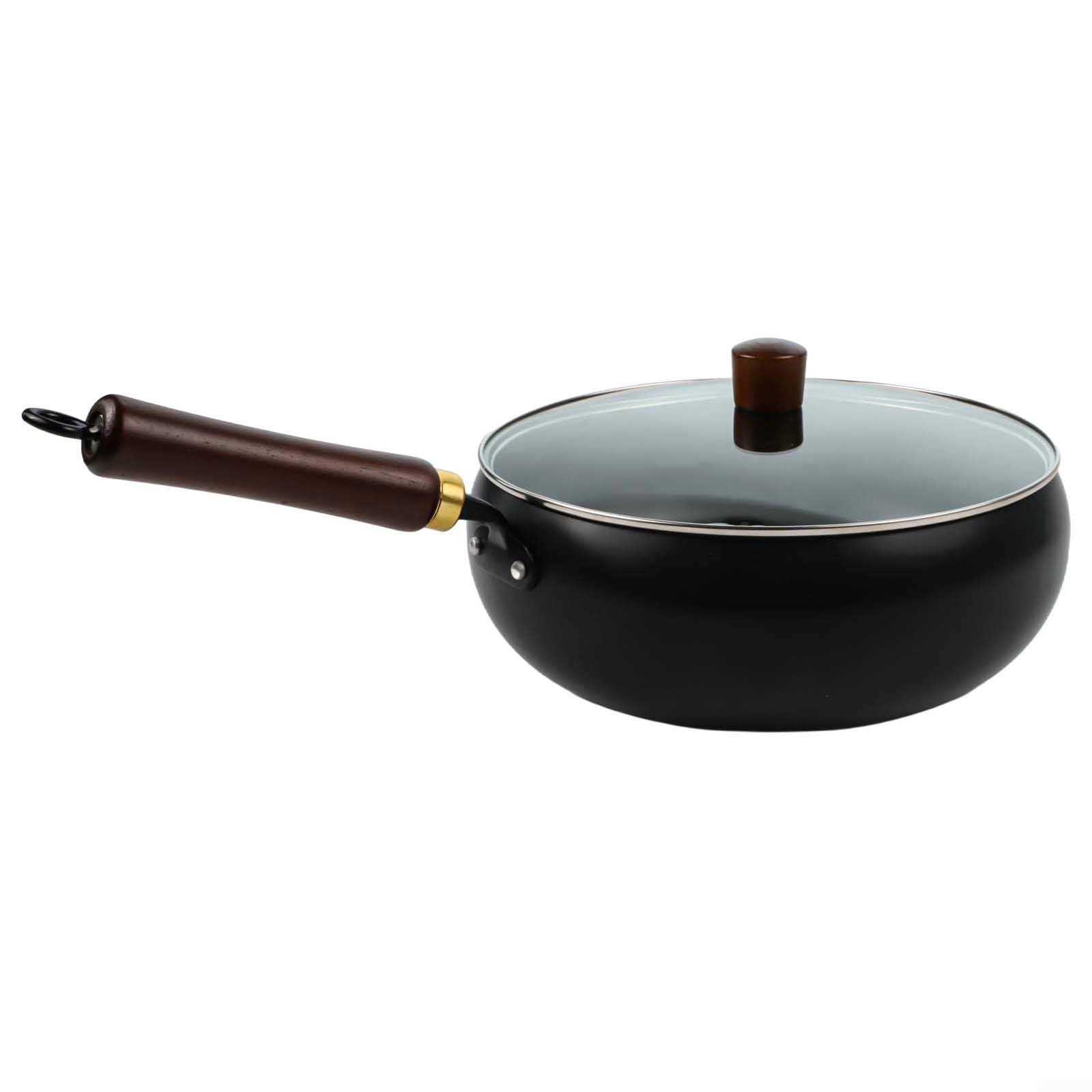 Handgeschmiedeter Eisenkochtopf 26,5cm Big Belly Design(28cm pot+L glass lid)
