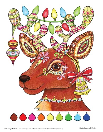 Christmas Coloring Book (Coloring is Fun) (Design Originals) 32 Fun & Playful Holiday Art Activities from Thaneeya McArdle on High-Quality, Extra-Thick Perforated Pages that Resist Bleed-Through - Image 4