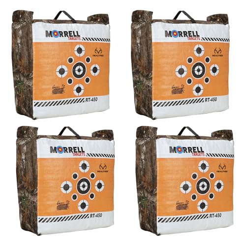 Morrell Targets RT-450 Archery Bag Target with E Z Carrying Handle and Edge Camouflage for Crossbow, Compound, and Traditional Bow Practice, 4 Pack