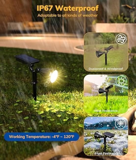 Solar Spot Lights Solar Spotlights 4 Pack Warm White