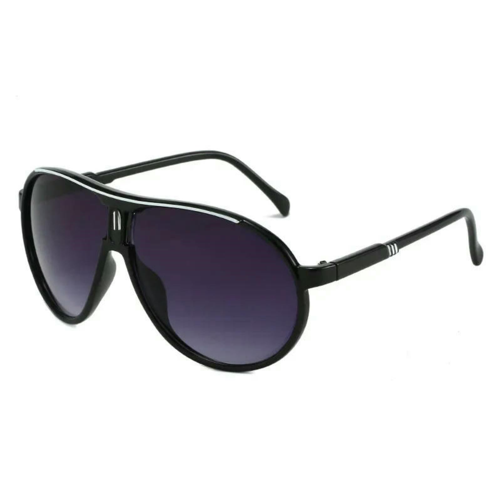 Xynm Men's Black And White Line Sunglasses For And Wo, Lightweight Uv400 Sunglasses, Classic Retro Driving Outdoor Sun Glasses-Black White Line