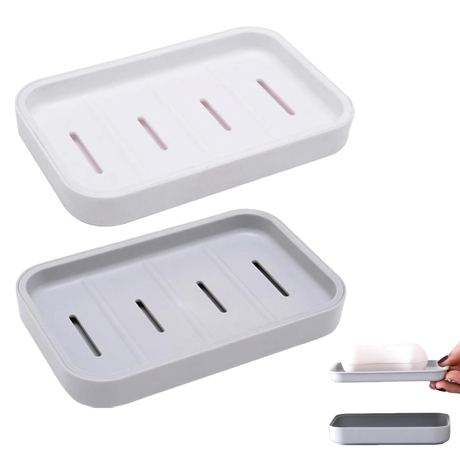 2 pièces porte-savon avec drain