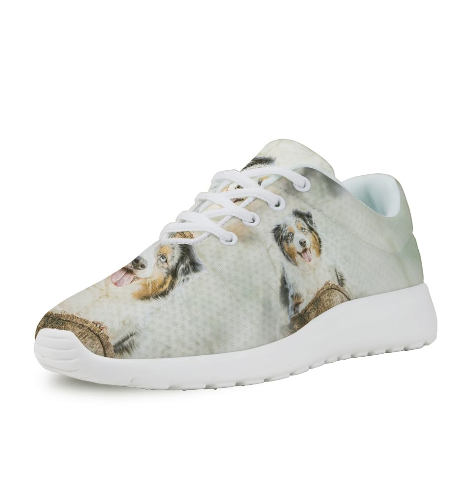 Australian Shepherd Shoes for Women Men Trail Running Casual Fashion Sneakers Slip-on Tennis Shoes