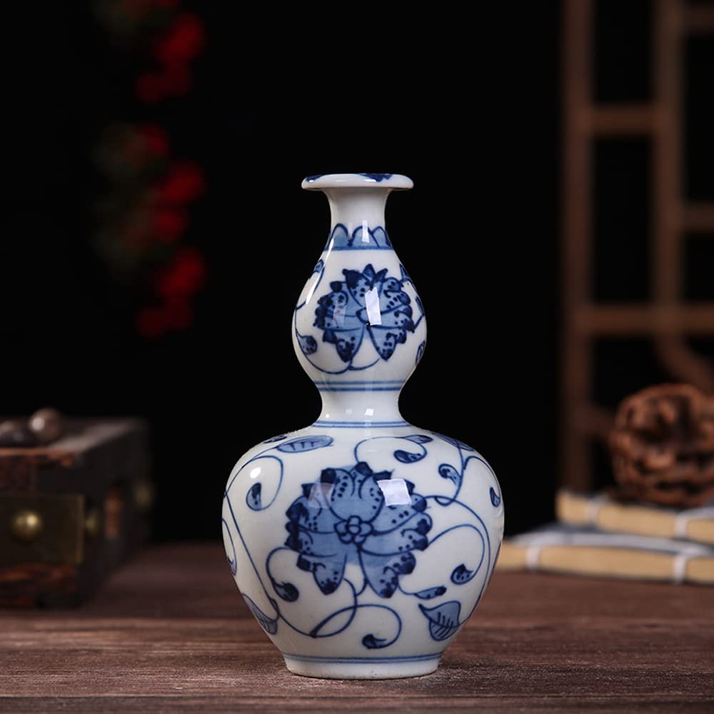 asdchZen Small Blue & White Porcelain Vases Classic Ceramic Flower Vases For Home Decor Small Bud Decorative Floral Vase Home Decor Centerpieces Small Bud Decorative Vase Collection Of