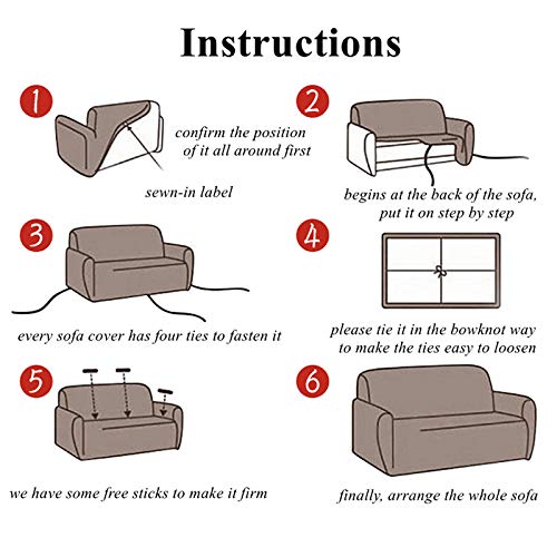FORCHEER Couch Cover Stretch Arm Chair Large Sofa Slipcover Leather Furniture Protector from Pet for Living Room