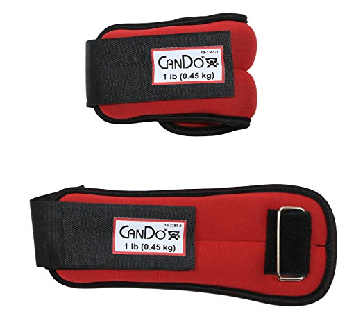 CanDo 10-3381-2 Weight Straps, 2 lb. Set, Red (Pack of 2)
