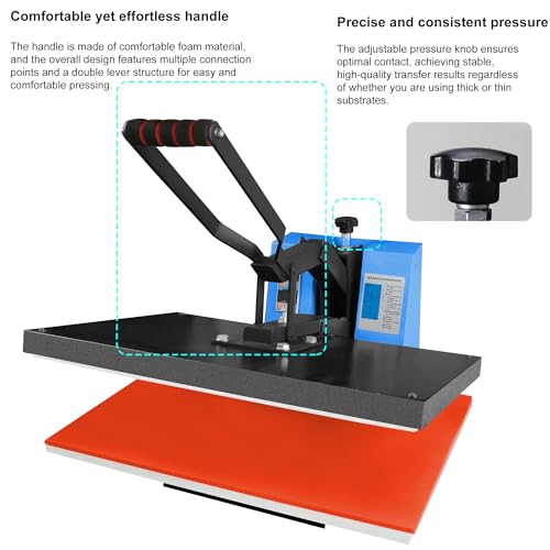 WANCHENG Prensa Térmica Manual Clamshell 24x16in 2200W miniatura 3