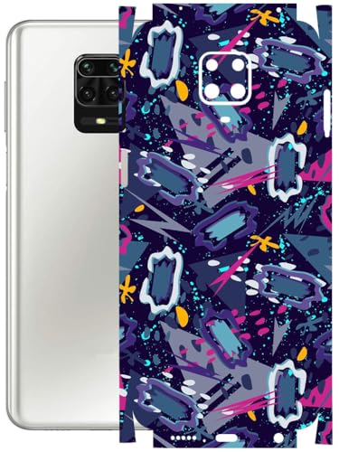 Image of AtOdds - Full Body Back Screen Guard Protector Film - Lamination Wrap Skin Sticker Compatible with REDMI Note 9 PRO MAX | Scratchproof Matte Finish (Abstract)