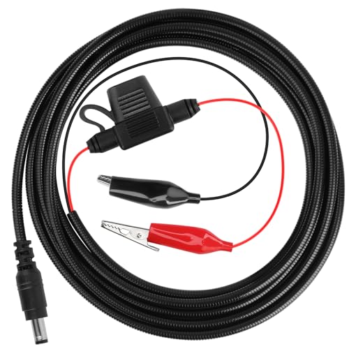 Yoizyfree 4.0x1.7mm DC Plug, Durable Chew Proof Trail Camera Power Cable Include 2Amp Fuse fits Tactacam Reveal X XB SK, Wise Eye,Spartan Gocam,Covert Cameras,Snyper Cameras,Etc. 79"