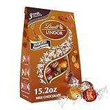 Lindt LINDOR Harvest Milk Assorted Chocolate Candy Truffles, Chocolates with Smooth, Melting Truffle Center, 15.2 oz. Bag