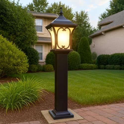 Image of GIGAWATTS Apple 30 Outdoor Garden Light - 101% Rust & Waterproof Die-Casting Aluminium Exterior Lamp for Garden, Boundary Street & Home Entrances (B22 Holder, Bulb Not Included, Black)