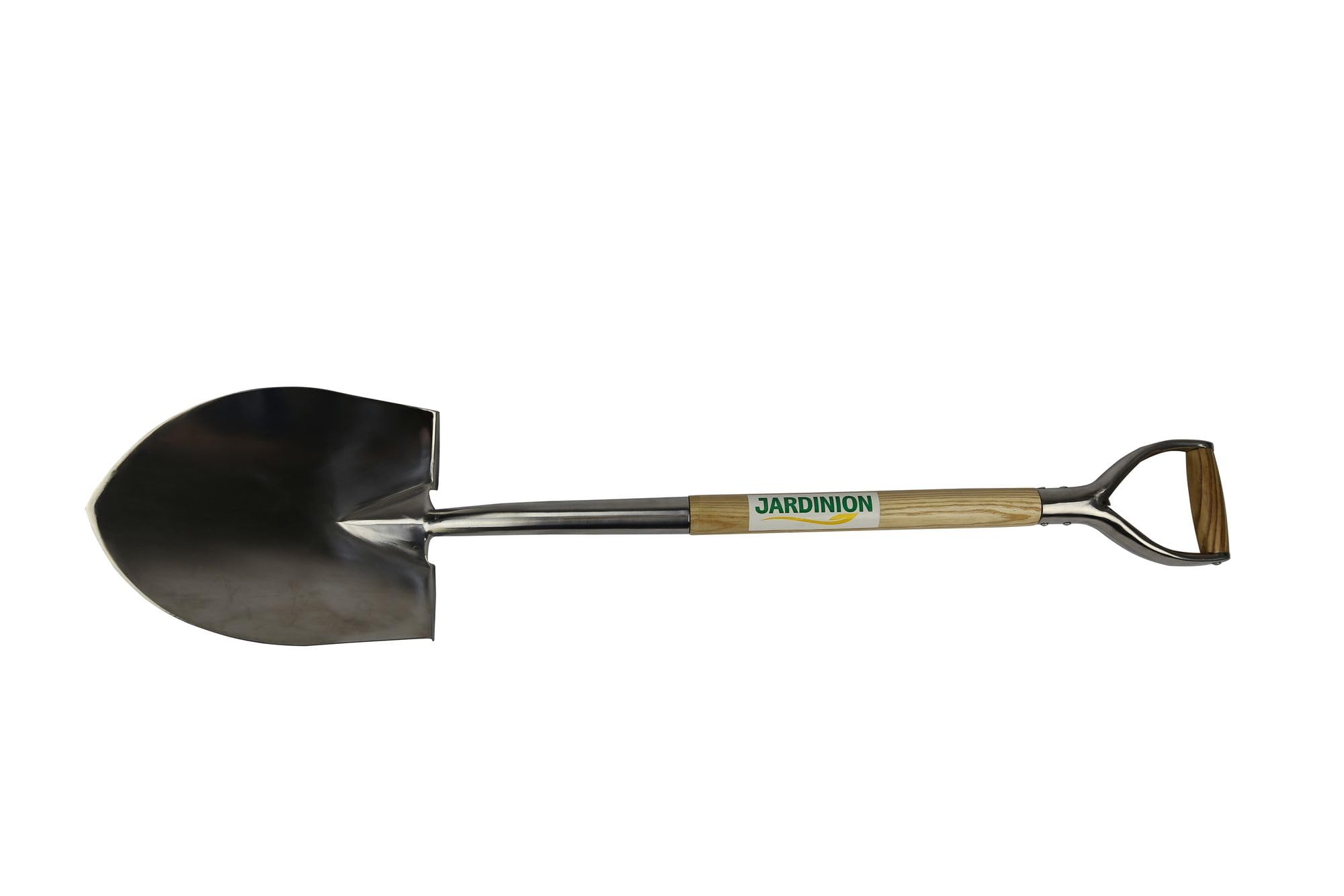 Schaufel aus rostfreiem Edelstahl und Eschenholz Y-Griff Spaten 105cm, Schaufelblatt: 30cm x 21,5cm Holz Schaufelspaten