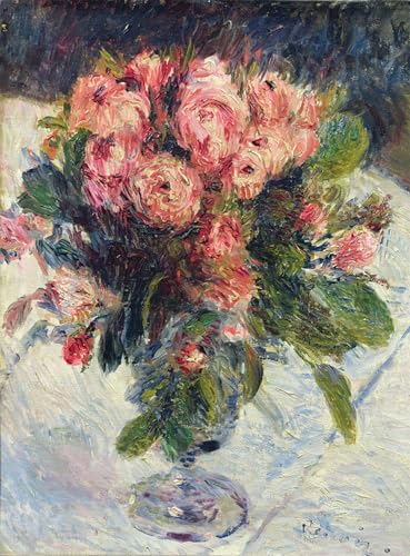 Toile Décor Art Mural Renoir Roses Mousses | Impression Haute Définition