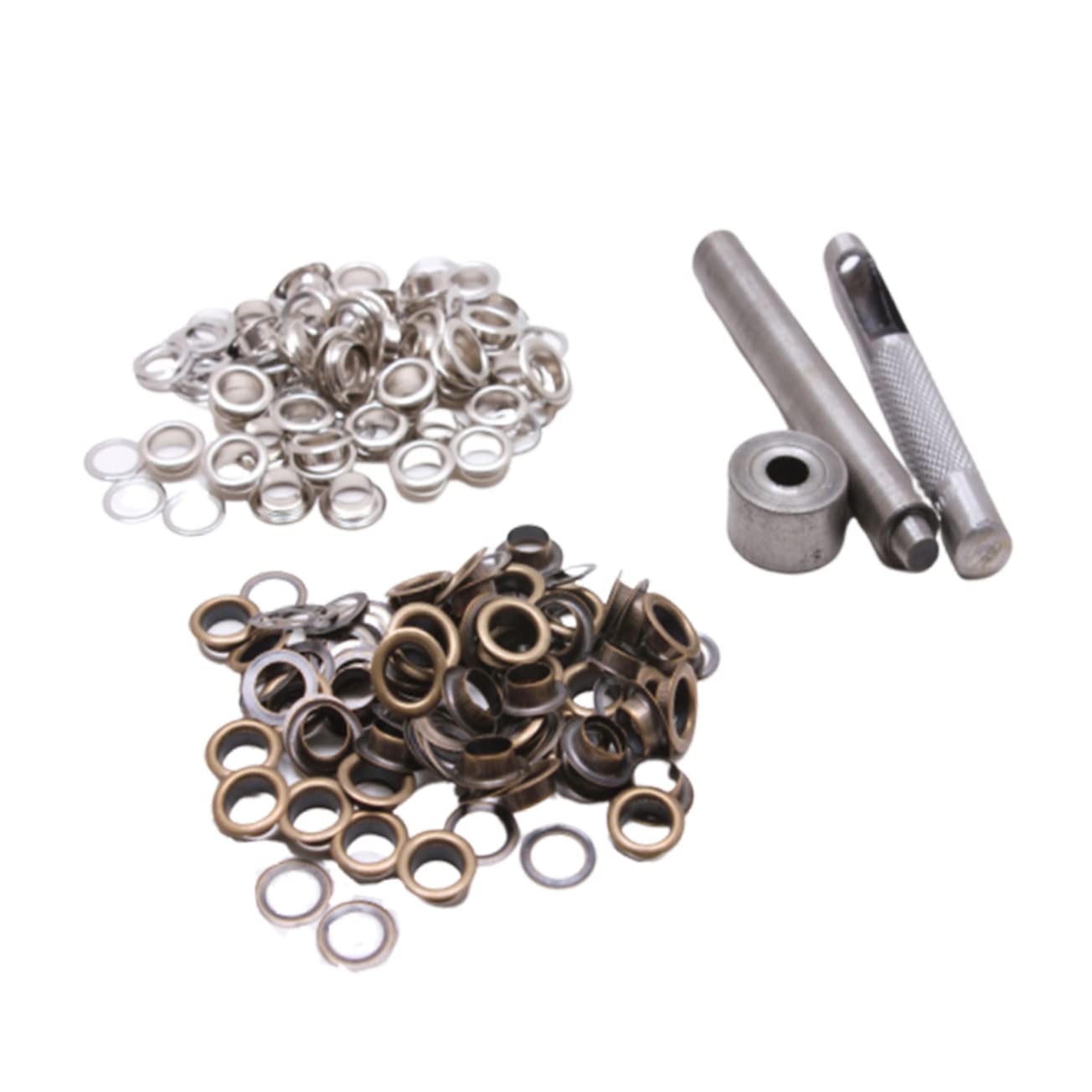 Operitacx 300sets Occhielli Ottone Resistente Con Strumenti Argento Antico Per Scarpe Abbigliamento e Progetti Artigianali Facile Da Usare