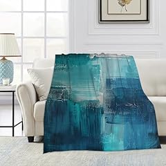 Modern Teal and Navy Art