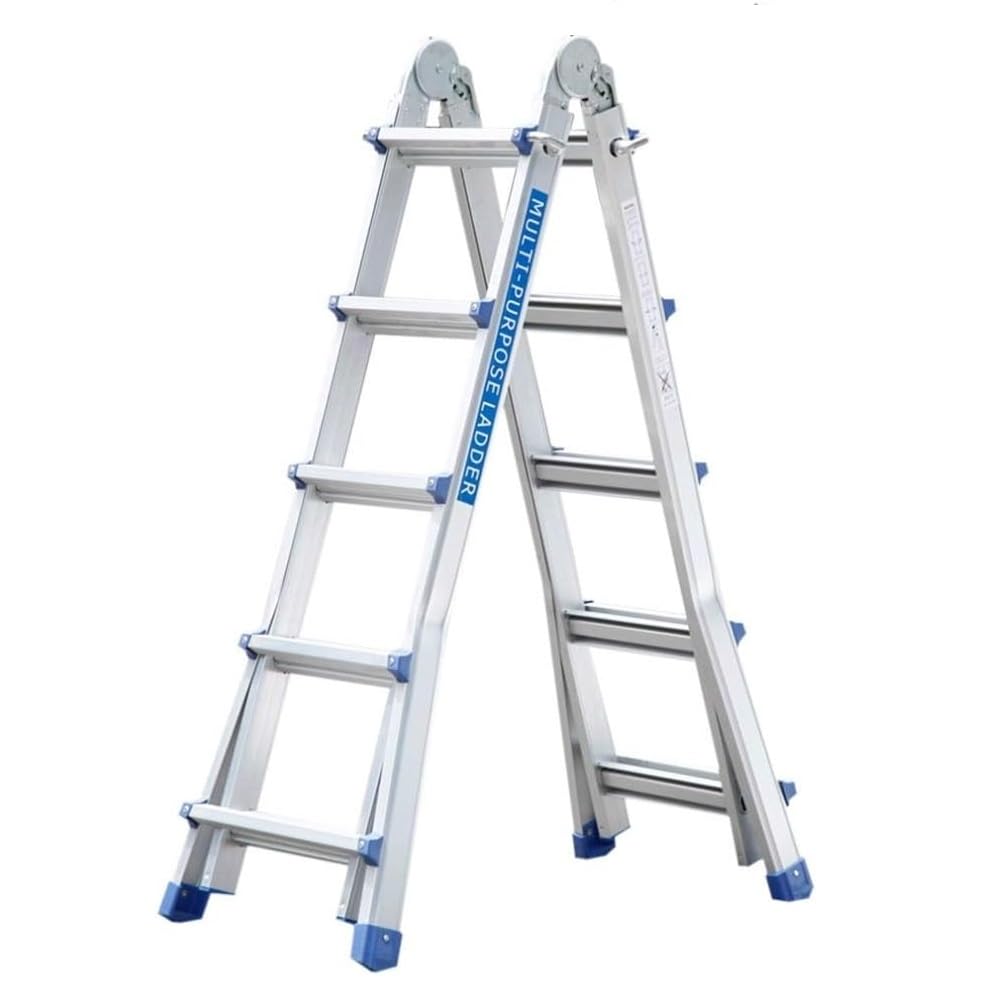 Treppe Escalera Articulada Plegable Telescópica Multifunción Aluminio 4x5 Escalones 5,10m