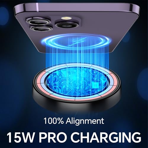 Kaistyle for MagSafe Car Mount Charger【Stronger Magnets】 iPhone Magnetic Wireless Car Charger【Dashboard+Vent】 for Magsafe Charger Cell Phone Car Mount for iPhone 16 Pro Max 15 14 13 12 - Image 4