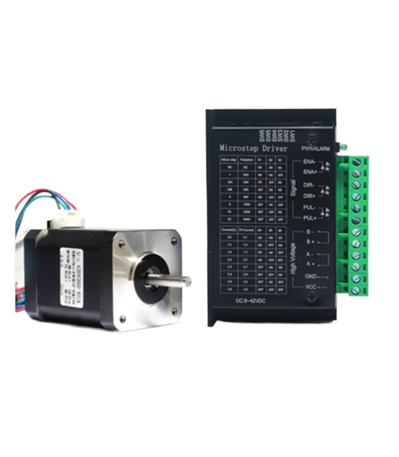 DM542 DM556 TB6600 Driver with 4A Nema17 0.13N.m 0.28N.m 0.4N.m 0.55N.m 0.7N.m Stepper Motor Driver Set 42mm for Computerized Numerical Control 3D Printer(0.13N.m Single Shaft,DM542 Driver)
