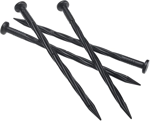 Miniatura 7 de 260 piezas de clavos de anclaje de paisaje de plástico para bordes de 8 pulgadas, picos de anclaje de paisaje en espiral de 8 pulgadas, picos de