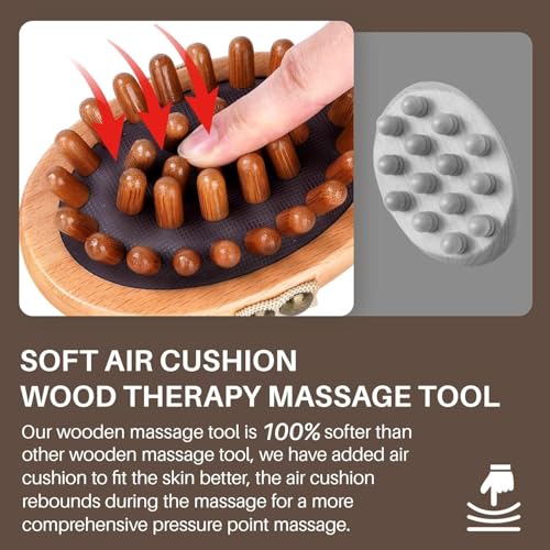 Image of Wooden Scalp Massager Comb for Hair Growth and Dandruff Control Manual Head Hair Massager Brush for Men and Women Natural Wood Scalp Massage Comb for Daily Hair Care Pack of 1 (Brown)