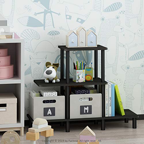 FURINNO Turn-N-Tube 3-Tier Design Display Rack, Espresso/Black - image 2