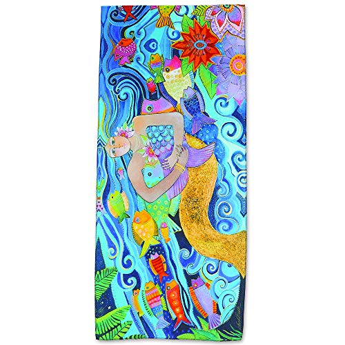 Laurel Burch Women Artistic Scarf Scarves Cats Mermaid