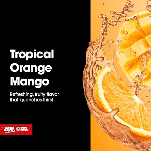 Image of Optimum Nutrition Pro Quench, 10g Clear Protein, 10g Collagen peptides & Electrolyte Powder Drink Mix, Tropical Orange Mango, 20 Servings, 520 Grams (Packaging May Vary) | Clear Whey Protein & Collagen Peptides Sports Drink Mix with Electrolytes, No Added Sugar, No Artificial Flavors, Easy Mixing