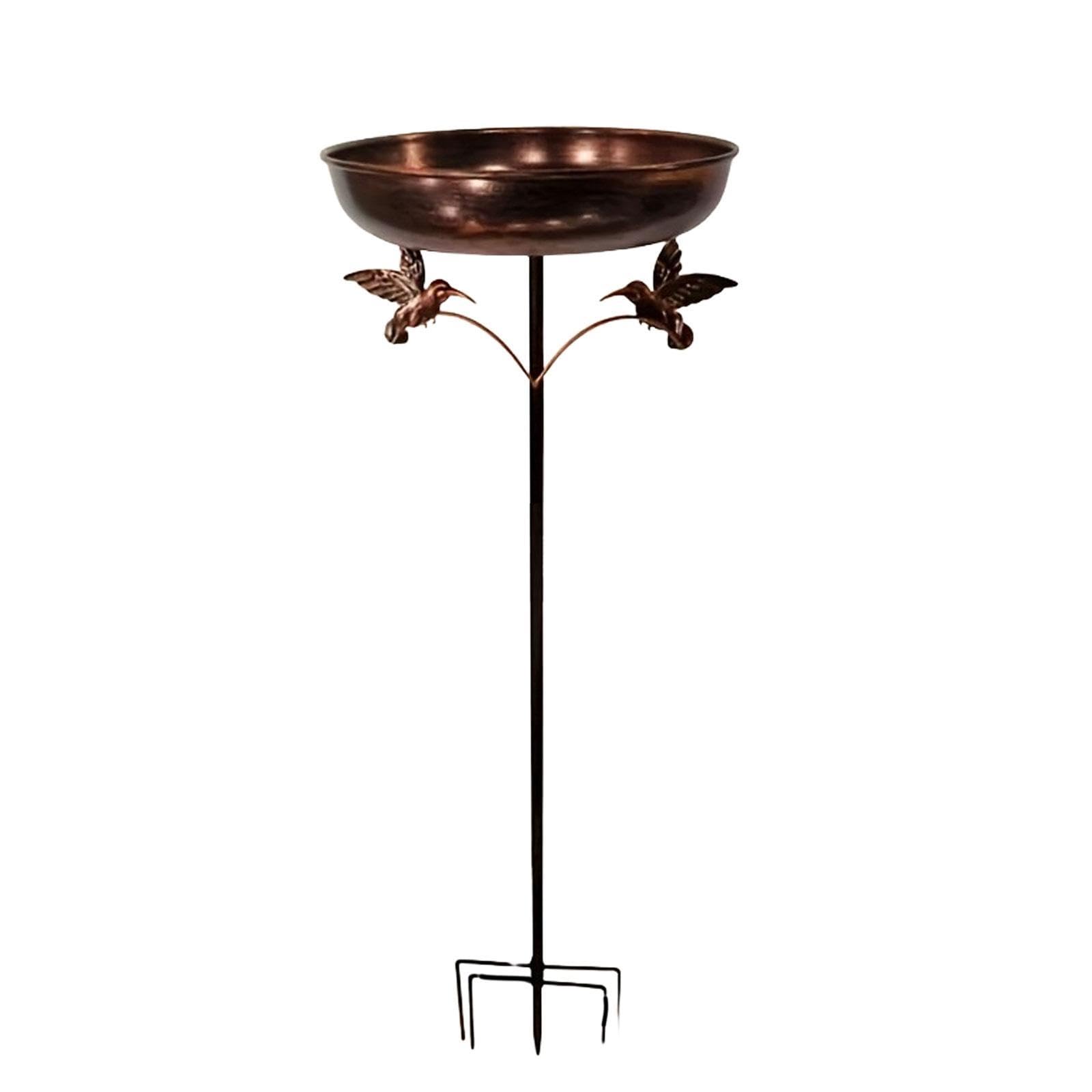 Comedero para pájaros, bebedero para pájaros de jardín, resistente y desmontable con estaca de metal para exteriores, jardín y patio.