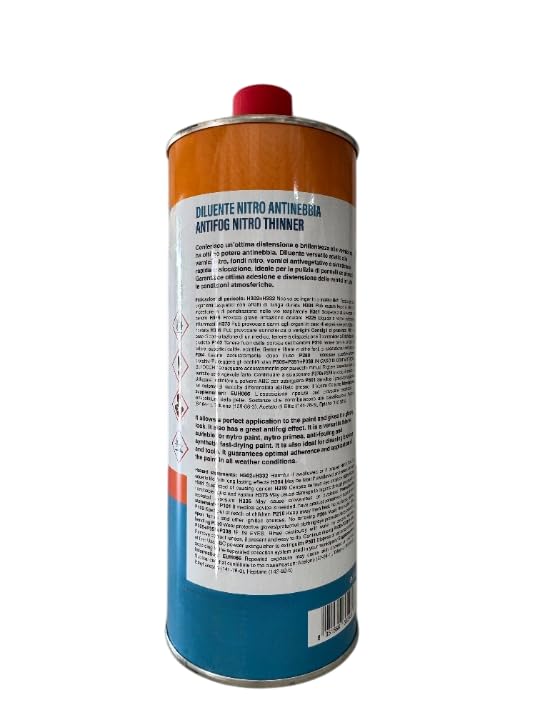 Diluente Nitro Export Antinebbia | Alta Qualità Professionale | Formato 1L / 5L | Evaporazione Controllata | Per Smalti e Vernici Nitro (1 Litro)