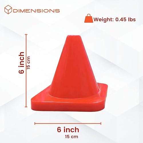 Miniatura 2 de 6in9in12in28in Heavy Duty Agility Training Cones for Sports & Kids Coaching, Field Markers for Motorcycle, Bikes, Traffic, Basketball, Soccer
