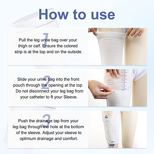 image for CARER Healthcare Incontinence Pregnancy 2 PCS Catheter Leg Bag Holder 