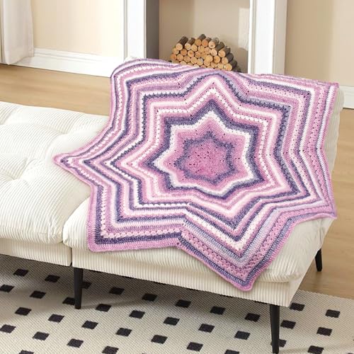Image of Katech Gradient Cake Yarn for Crocheting-Multicolor Soft Rainbow Cotton Crochet Yarn for Scarves, Shawls, Blankets, and Garments(C)