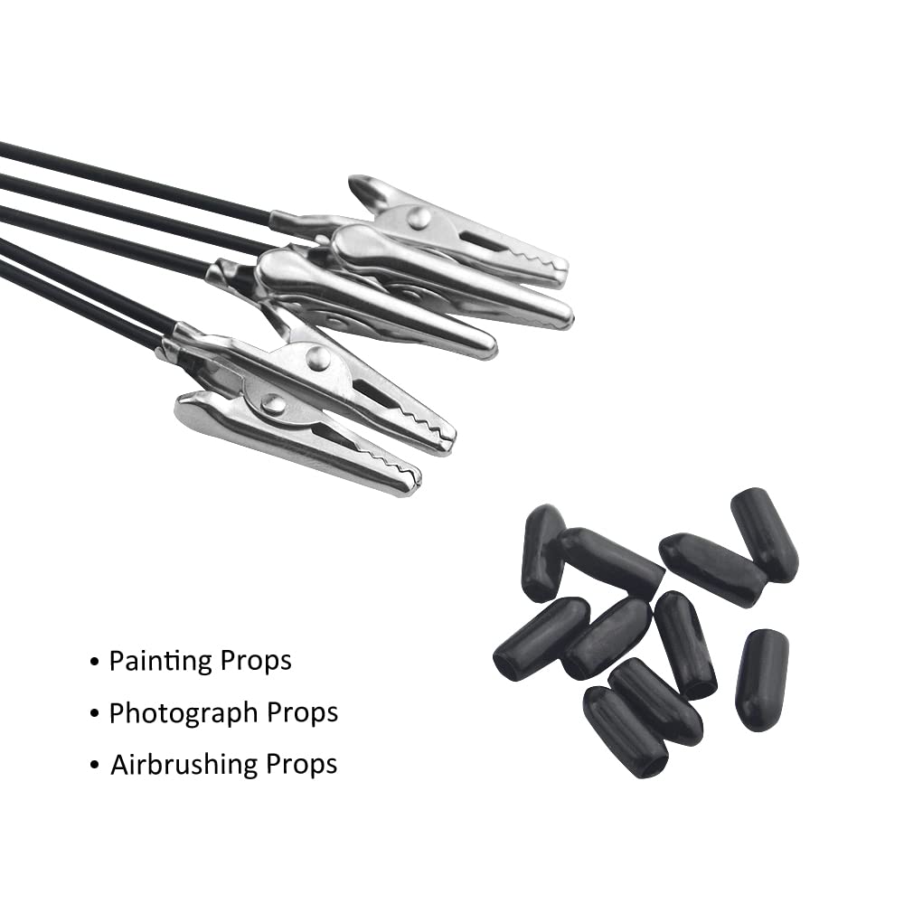 XINMEIWEN 100PCS Metal Wire Alligator Clip Painting Stand Base 19 x 14 Holes (8 x 6Inch) - Image 4