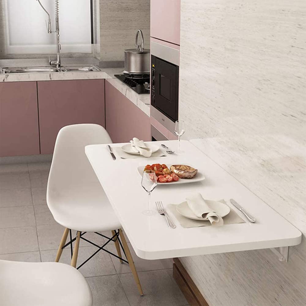 Table murale pliante 120x30 cm pour cuisine et bureau flottant